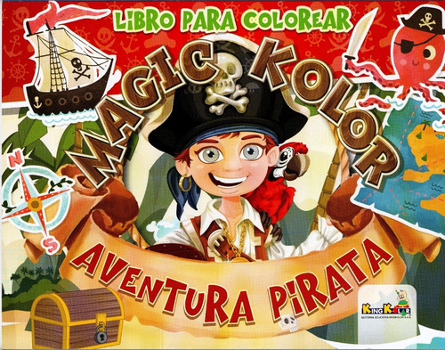 Libro De Aventura Pirata Para Colorear Para Niños + Colores