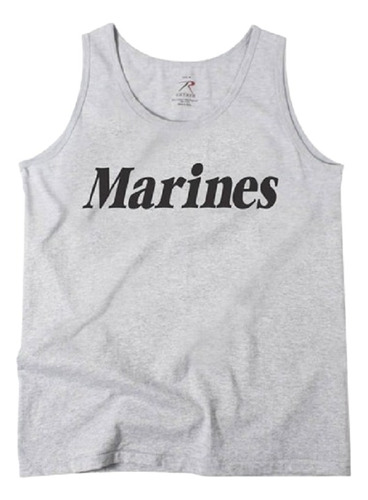 Camisilla Militar Tank Top Gris Logo Marines