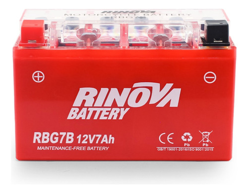 Bateria De Gel Para Motocicleta 12v 7ah Rbg7b Rinova