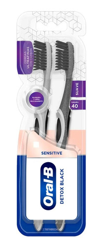 Cepillo Dental Oral-b Sensitive Detox Con Carbón 2 Cepillos