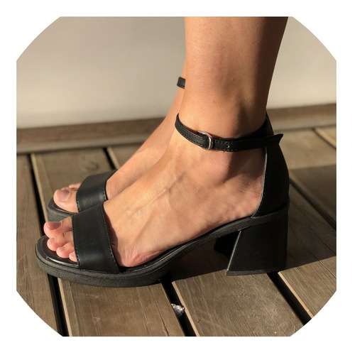 Sandalias Zapatos Mujer Elegante Taco Bajo Fiesta Dama 