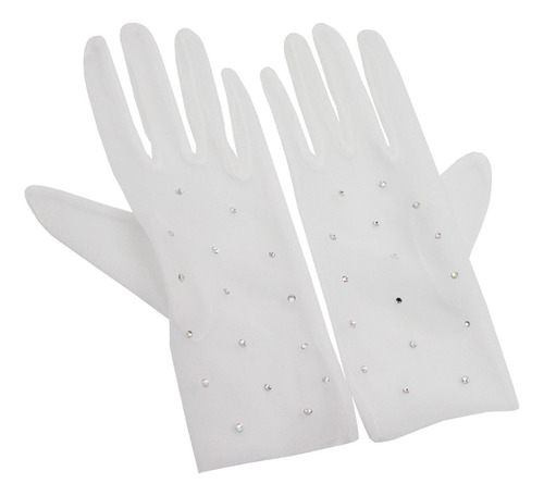 Guantes De Vestir De Novia Blancos Cortos Para Disfraz De Bo