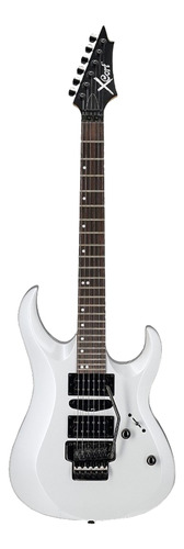Guitarra eléctrica Cort X Series X6 de tilo white con diapasón de palo de rosa