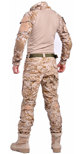 Tenida Airsoft Pantalón + Polera + Protección Desert Digital