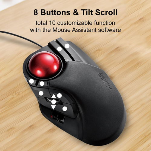 Mouse Inalámbrico Elecom M-ht1drbk Negro Doble Modo Ergonomi