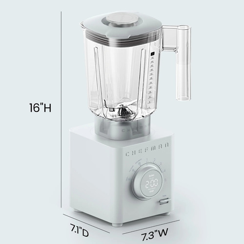 Chefman Obliterator Licuadora Profesional De 1380 W Frasco Blanco
