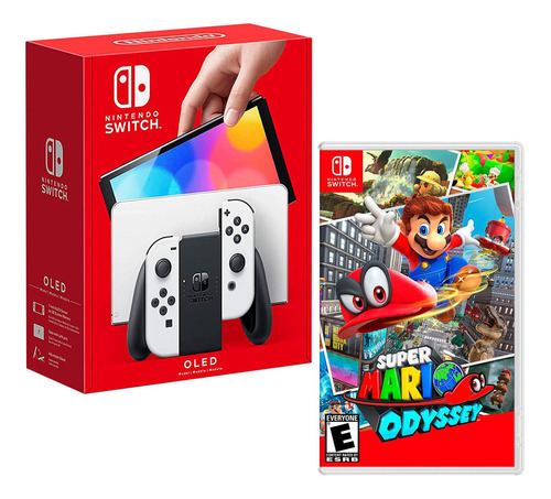 Consola Nintendo Switch Oled Blanco + Super Mario Odyssey