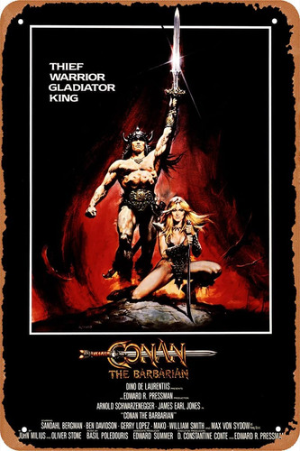 Conan El Bárbaro (1982) Póster De Película Vintage Cartel De