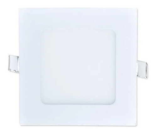 Foco Panel Led 6w Plafón Empotrado Cuadrado  12x12 cm Color Blanco cálido 3000K 220v Demasled