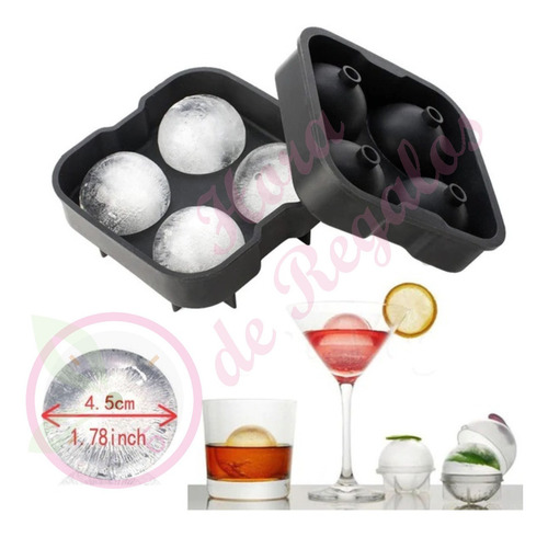 Hielera De Silicona Esfera X4 Cubetera Pelota Bola