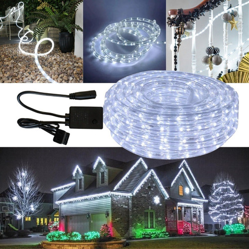 Luces de navidad y decorativas Dosyu dy-ice1000l-mt-3c 50m de largo 110V - blanco frío con cable negro