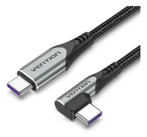 Comprar Cable Usb C Vention - Usb Tipo C A Codo 90 ° En L - Carga Rapida 5a - 1.50 Metros - Aluminio Y Trenzado - Cargador Y Datos 480 Mbps - Para Celular Notebook Macbook Consola Tablet Auriculares - Takhg