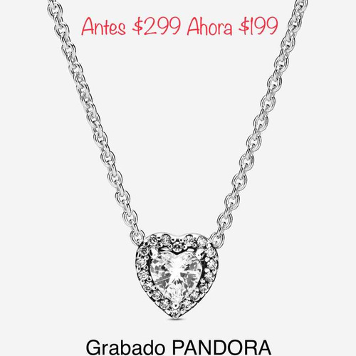 Collar Corazón Relieve Compatible Marca Pandora,plata