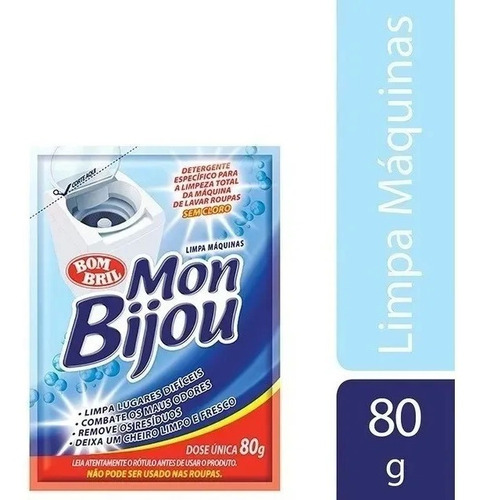 Kit 3 Mon Bijou Limpa Máquinas Lavar Roupa Tira Maus Odores