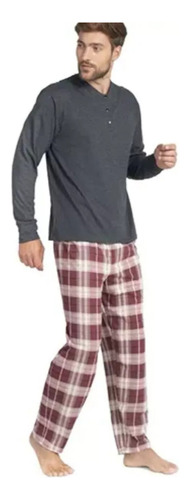 Pijama Hombre Invierno Pantalon Escoces. Rokos 2090c