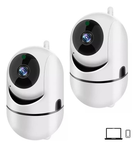 Kit Cámara Seguridad X2 Interior Ip Wifi Full Hd 360° 2mp