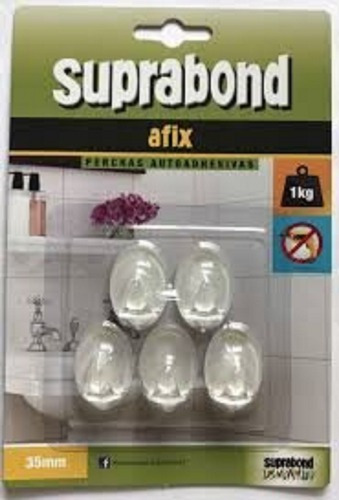 Perchas Autoadhesivas Suprabond Transparentes - 1kg