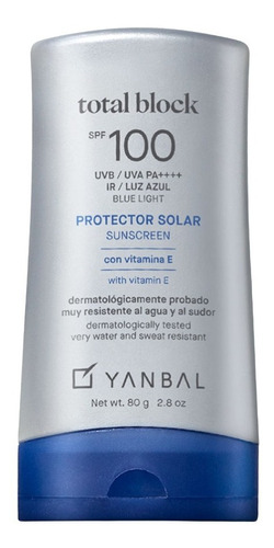 Total Block Spf 100 Protector Solar Yanbal (antes Unique)