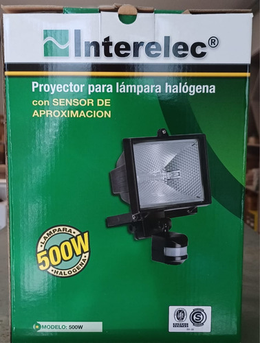 ´proyector P/lamp Halog. Sensor De Aprox 500w Interelec