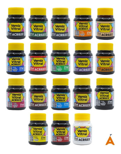 3 X Tinta Aerografo Verniz Vitral Acrilex 37ml