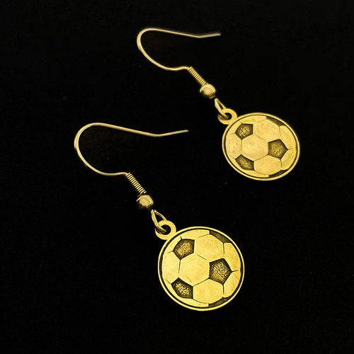 Aros Pelota Fútbol Oro 18k Oro 18k