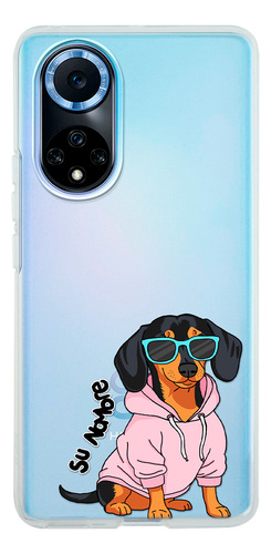 Funda Para Huawei Mujer Perrito Cool Salchicha Con Nombre
