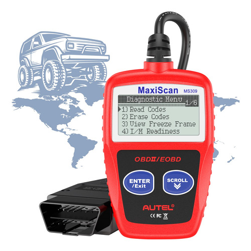 Autel Escaner Obd2 Maxiscan Ms309 - Lector De Codigo De Moto