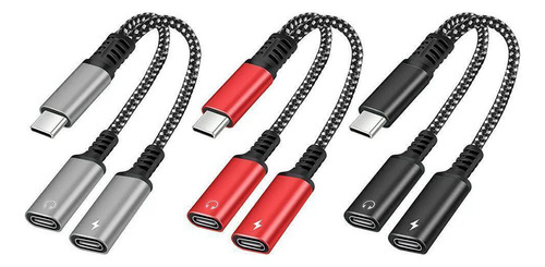 Divisor Usb C Tipo C 2 En 1 Para Auriculares Usb C De Doble