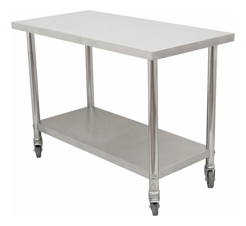 Mesa En Isla Con Ruedas Acero Inoxidable Mindejal GY-WTM04
