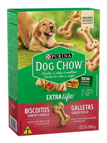 Galletas  Dog Chow® Adultos Medianos Y Grandes 500g. Np