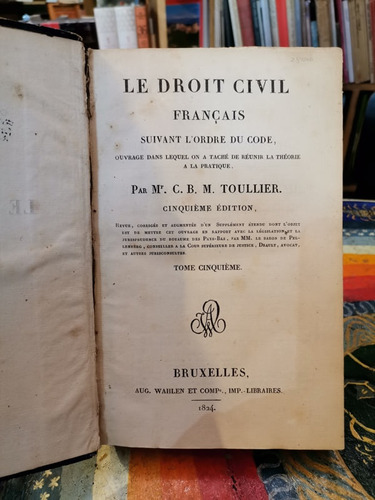 Le Droit Civil Francais. Tomo 5 - C. B. M. Toullier