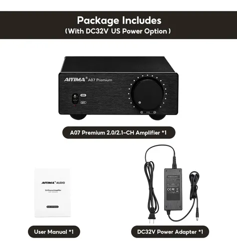 Amplificador De Potência Aiyima A07 300 W X 2 Hifi Classe D
