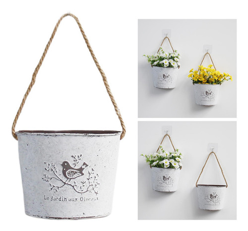 Maceta Colgante De Hierro Para Decoración Del Hogar, Para