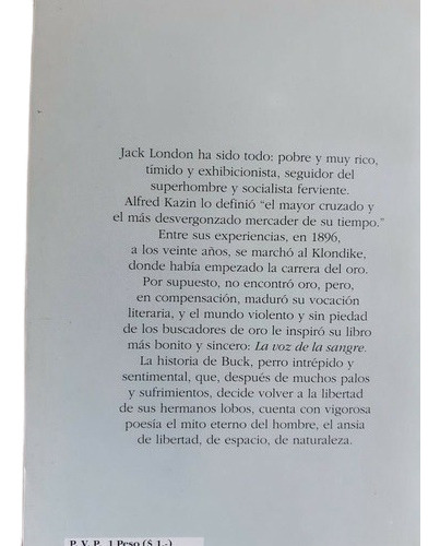 La Voz De La Sangre - Jack London - Cronica (Usado)
