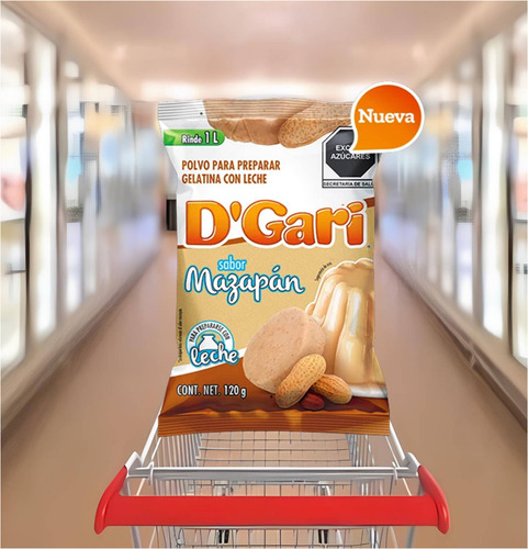 Dgari® 3 Gelatinas De Leche Sabor Mazapán Rinde 1 Litro Wow