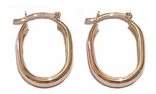 Imagem 2 de 7 de Brinco Argola Lisa Rommanel Folheado A Ouro 18k 520808