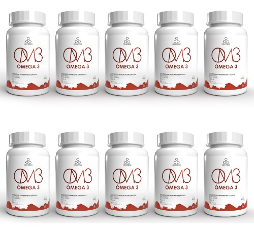 Kit 10 Encapsulados Omega 3 Ozonteck 60 Caps Ozônio