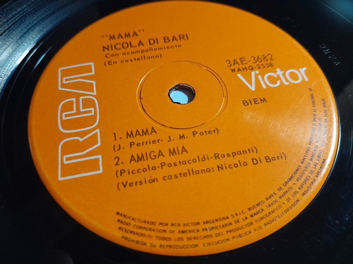 Simple - Nicola Di Bari - Mama / Amiga Mía (en Castellano)