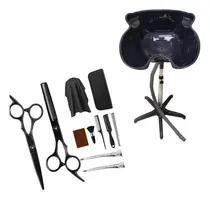 Comprar Lavacabezas Portatil + Duchador Premium + Kit Tijeras + Capa Negro Negro