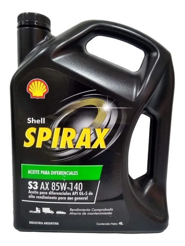 Aceite Shell Spirax S3 Ax 85w-140 4l