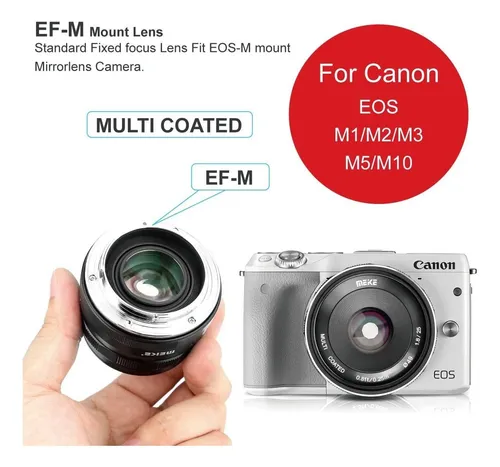 Lente Meike Mk 25mm F1.8 Para Camara Con Montura Canon Eo...