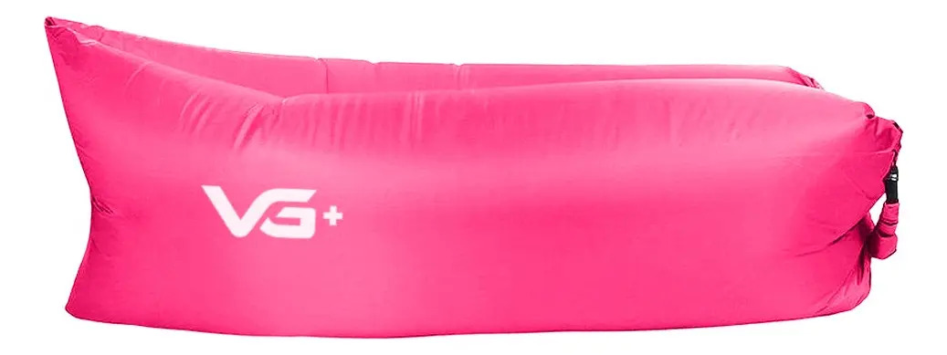 Sofá Inflável VG Plus T-190 Rosa Náilon 200kg para Camping