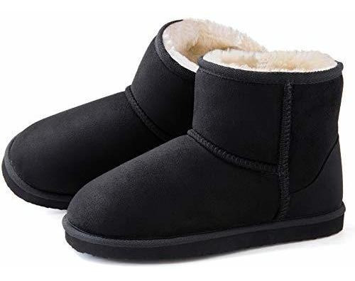 Zizor Women's Cozy Suede Bootie Slippers, Winter House Shoes