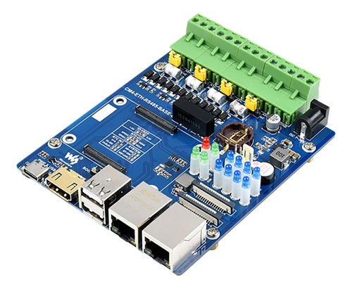 Placa De Expansión Waveshare Rs485 Para Cm4 Dual Network Por