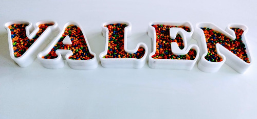 8 Letras Huecas + 8 Macizas Souvenir Candy Polifan Polyfan