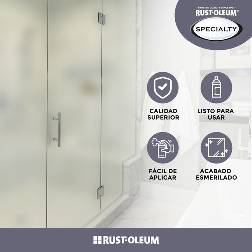 Pintura Aerosol Rust Oleum Specialty Esmerilado Vidrio 312g Color Transparente