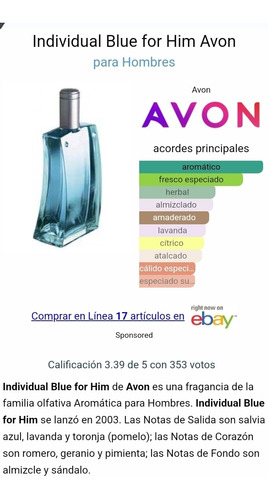 Fragancia Individual Blue - mL a $900