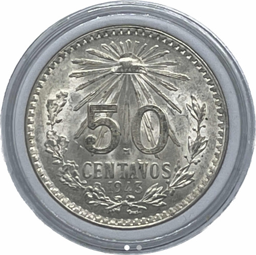 Moneda 50 Centavos Resplandor 1943