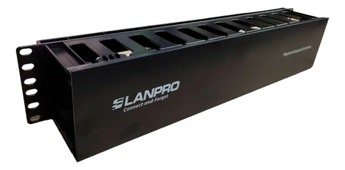 Organizador Horizontal Para Rack Gabinete Plástico 2u Lanpro