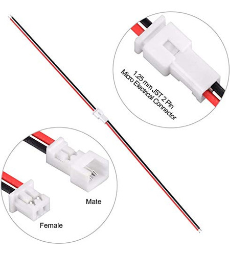 Conector Macho Y Hembra Jst 1.25 Mm - 10 Pares